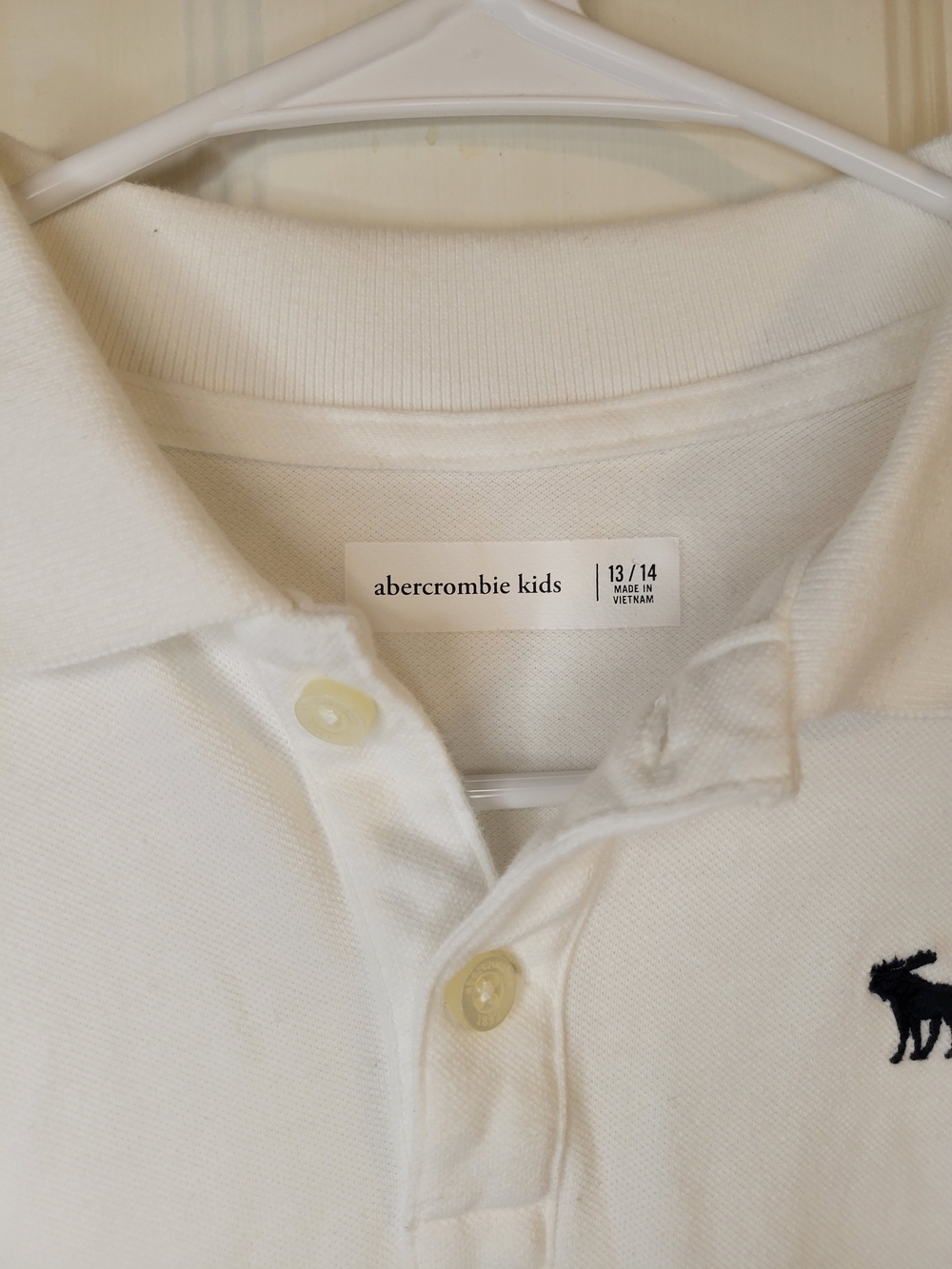 Abercrombie & Fitch Boy's White Polo Shirt - Picture 4 of 7